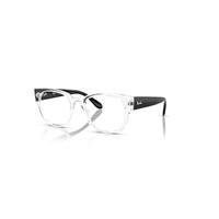 Ray-Ban Eyeglasses Unisex Rb7210 Optics - Black Frame Clear Lenses Polarized 50-20