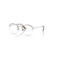 Ray-Ban Eyeglasses Unisex Round Gaze - Silver Frame Clear Lenses Polarized 53-22