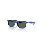 Ray-Ban Sunglasses Children New Wayfarer Kids - Rubber Blue Frame Green Lenses 47-15