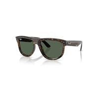 Ray-Ban Sunglasses Unisex Boyfriend Reverse - Dark Havana Frame Green Lenses 56-18