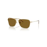 Ray-Ban Sunglasses Unisex Caravan Reverse - Arista Gold Frame Brown Lenses Polarized 61-15