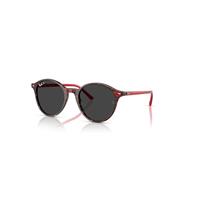 Ray-Ban Sunglasses Unisex Bernard - Transparent Red Frame Black Lenses Polarized 53-21