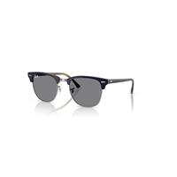 Ray-Ban Sunglasses Unisex Clubmaster Classic - Blue On Red Havana Frame Grey Lenses 49-21