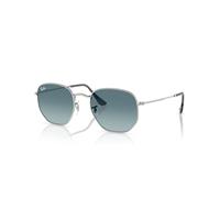 Ray-Ban Sunglasses Unisex Hexagonal Flat Lenses - Silver Frame Grey Lenses 51-21