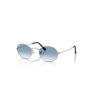Ray-Ban Sunglasses Unisex Oval Metal - Silver Frame Blue Lenses 54-21