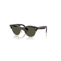 Ray-Ban Sunglasses Unisex Clubmaster Way - Red Havana Frame Green Lenses 54-19