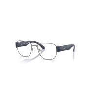 Ray-Ban Eyeglasses Unisex Rb6532 Optics - Sand Dark Blue Frame Clear Lenses Polarized 55-18