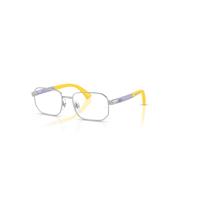 Ray-Ban Eyeglasses Unisex Rb1060 Optics Kids Bio-based - Lilac On Rubber Yellow Frame Clear Lenses Polarized 48-16