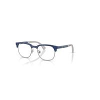 Ray-Ban Eyeglasses Unisex Rb1641 Optics Kids Bio-based - Blue On Rubber Grey Frame Clear Lenses Polarized 46-17
