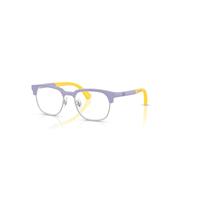 Ray-Ban Eyeglasses Unisex Rb1641 Optics Kids Bio-based - Lilac On Rubber Yellow Frame Clear Lenses Polarized 46-17