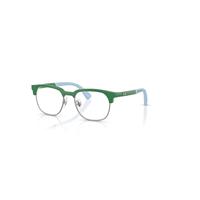 Ray-Ban Eyeglasses Unisex Rb1641 Optics Kids Bio-based - Green On Rubber Light Blue Frame Clear Lenses Polarized 48-17