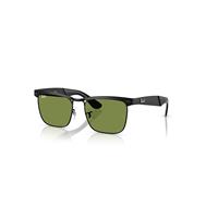 Ray-Ban Sunglasses Unisex Wayfarer Deluxe - Matte Black Frame Green Lenses 53-18