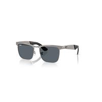 Ray-Ban Sunglasses Unisex Wayfarer Deluxe - Sandblasted Gunmetal Frame Blue Lenses 53-18