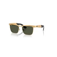 Ray-Ban Sunglasses Unisex Wayfarer Deluxe - Sandblasted Legend Gold Frame Green Lenses 56-18