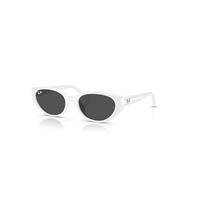 Ray-Ban Sunglasses Unisex Rb4457d Bio-based - White Frame Grey Lenses 55-19