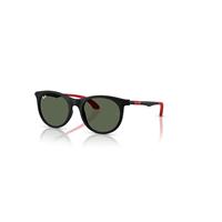 Ray-Ban Sunglasses Unisex Rb9082s Kids - Matte Black Frame Green Lenses 47-17