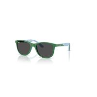 Ray-Ban Sunglasses Children Rb9077s Kids Bio-based - Green On Rubber Light Blue Frame Grey Lenses 49-16