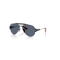 Ray-Ban Sunglasses Unisex Rb3762m Scuderia Ferrari Collection - Matte Black Frame Grey Lenses 58-14