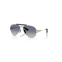 Ray-Ban Sunglasses Unisex Rb3762m Scuderia Ferrari Collection - Matte Silver Frame Grey Lenses 58-14