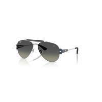 Ray-Ban Sunglasses Unisex Rb3762m Scuderia Ferrari Collection - Matt Light Blue/silver Frame Grey Lenses 58-14
