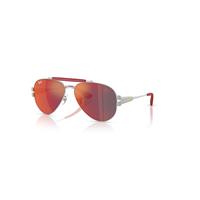 Ray-Ban Sunglasses Unisex Rb3762m Scuderia Ferrari Collection - Matte Silver/silver Frame Grey Lenses 58-14