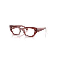 Ray-Ban Eyeglasses Unisex Zena Optics Bio-based - Shiny Rusty Brown Frame Clear Lenses Polarized 52-22