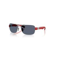 Ray-Ban Sunglasses Unisex Rb3763m Scuderia Ferrari Collection - Matte Red Frame Grey Lenses 64-17