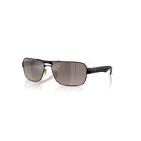 Ray-Ban Sunglasses Unisex Rb3763m Scuderia Ferrari Collection Chromance - Black Frame Grey Lenses Polarized 64-17
