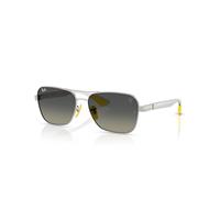 Ray-Ban Sunglasses Unisex Rb8336m Scuderia Ferrari Collection - Light Carbon Frame Grey Lenses 58-15