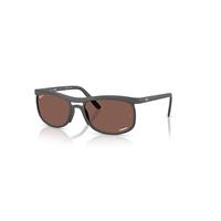 Ray-Ban Sunglasses Unisex Rb4452ch Chromance Liteforce - Sand Grey Frame Violet Lenses Polarized 56-20