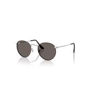 Ray-Ban Sunglasses Man Round Metal - Matte Silver Frame Grey Lenses 53-21