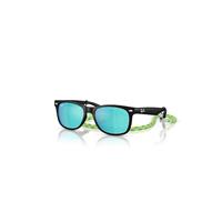 Ray-Ban Sunglasses Children New Wayfarer Kids Summer Capsule - Rubber Black Frame Blue Lenses 47-15