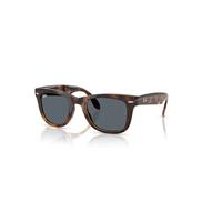 Ray-Ban Sunglasses Man Wayfarer Folding Classic - Havana Frame Blue Lenses 50-22