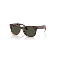Ray-Ban Sunglasses Man Wayfarer Folding Classic - Havana Frame Green Lenses 50-22