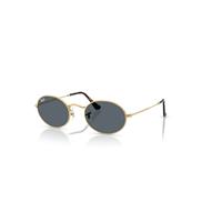 Ray-Ban Sunglasses Unisex Oval Flat Lenses - Arista Gold Frame Blue Lenses 51-21