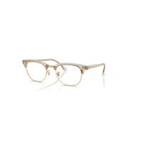 Ray-Ban Eyeglasses Unisex Clubmaster Optics Change - Photo Waves Grey Frame Clear Lenses Polarized 53-21