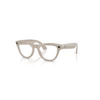 Ray-Ban Meta AI Glasses Chalky Grey Frame Blue Lenses