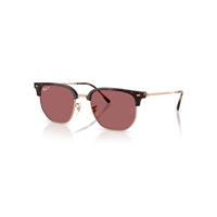 Ray-Ban Sunglasses Unisex New Clubmaster Online Only Limited - Rose Gold Frame Violet Lenses Polarized 51-20
