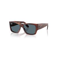 Ray-Ban Sunglasses Unisex Nomad Collector Drops Limited - Striped Havana Frame Blue Lenses 54-17
