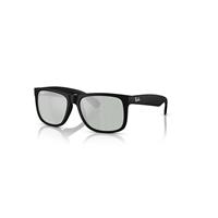 Ray-Ban Sunglasses Man Justin Classic - Rubber Black Frame Silver Lenses Polarized 51-16