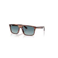 Ray-Ban Sunglasses Unisex Rb2222 - Striped Havana Frame Blue Lenses 57-20