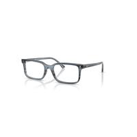 Ray-Ban Eyeglasses Unisex Rb5445 Optics - Striped Blue Frame Clear Lenses Polarized 52-19