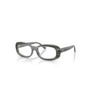 Ray-Ban Eyeglasses Woman Rb2221v Optics - Striped Grey Frame Clear Lenses Polarized 53-18