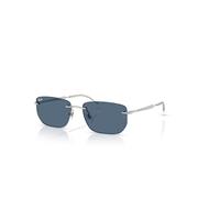 Ray-Ban Sunglasses Unisex Rb3768 - Silver Frame Blue Lenses 56-17