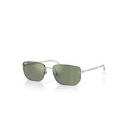 Ray-Ban Sunglasses Unisex Rb3768 - Silver Frame Green Lenses 56-17