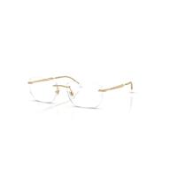 Ray-Ban Eyeglasses Unisex Rb3768v Optics - Arista Gold Frame Clear Lenses Polarized 54-17