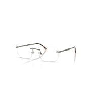 Ray-Ban Eyeglasses Unisex Rb3768v Optics - Grey Frame Clear Lenses Polarized 56-17
