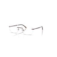 Ray-Ban Eyeglasses Unisex Rb3768v Optics - Bordeaux Frame Clear Lenses Polarized 56-17