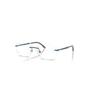 Ray-Ban Eyeglasses Unisex Rb3768v Optics - Blue Frame Clear Lenses Polarized 56-17