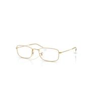 Ray-Ban Eyeglasses Unisex Rb6647 Optics - Arista Gold Frame Clear Lenses Polarized 55-20